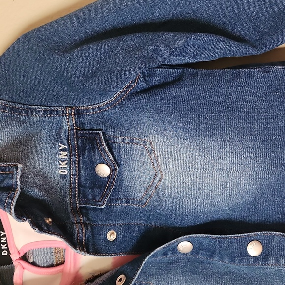 Girls DKNY Denim Jacket/Dress Set (size 8) - Picture 4 of 16